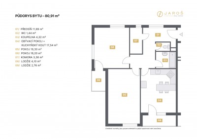 Pronájem, 3+kk, 74 m2, Záběhlická, Praha 10 - Záběhlice