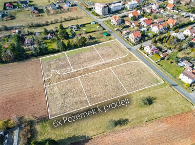 Prodej šesti stavebních pozemků o celkové výměře 7.192m2, vydané SP na sítě, Lužná u Rakovníka
