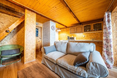 Prodej chaty 3+kk s jídelnou, 73 m2, pozemek 551 m2, Sýkořice, Křivoklátsko, okres Rakovník