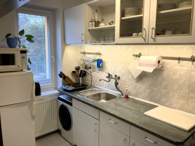 Pronájem bytu 1+1 22m2 se zahradou 60m2, ul. Pelušková Praha 9 - Kyje