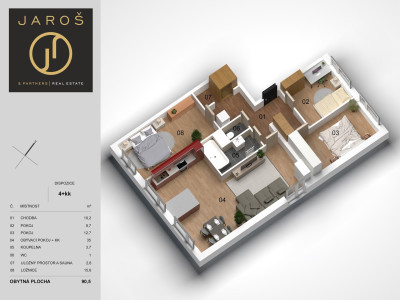 Prodej bytu 4+1 90 m2 s komorou 2 m2, ulice Tanvaldská, Praha 8-Kobylisy